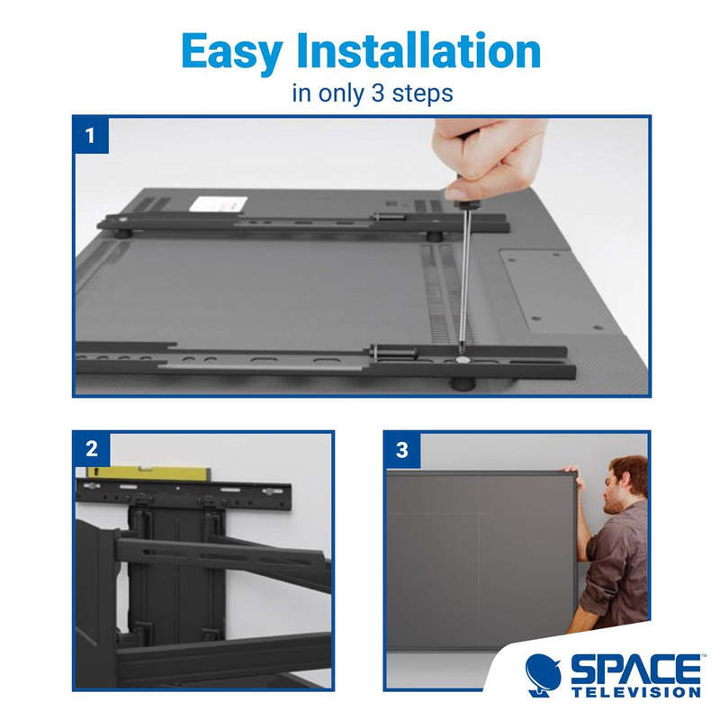 Space TV Full Motion Wall Mount TV Bracket for 32-55" Televisions