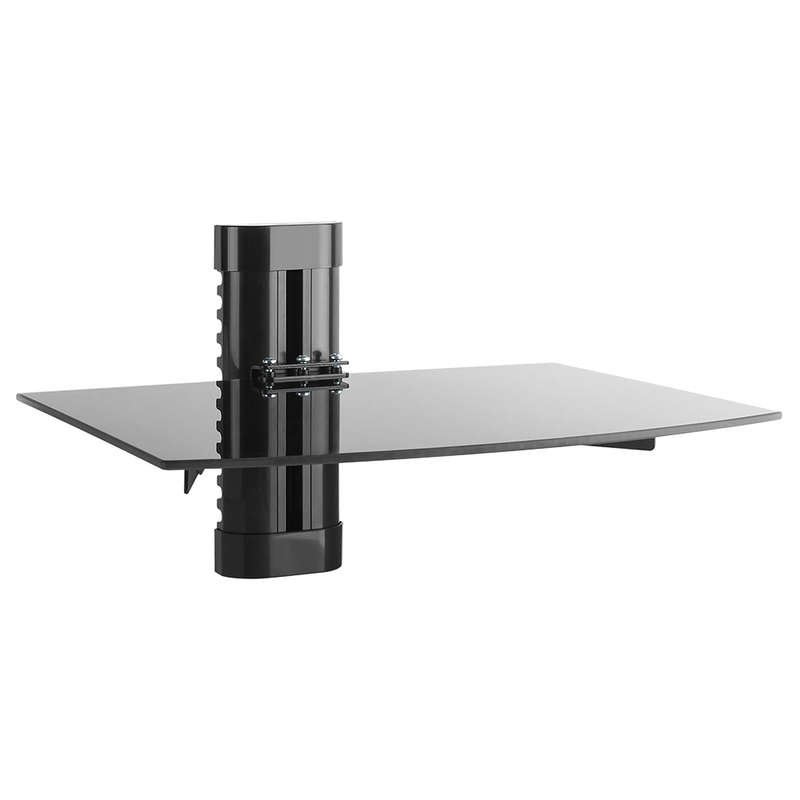 Space TV Smoked Glass Single Shelf Bracket for DVD AV & DSTV Components