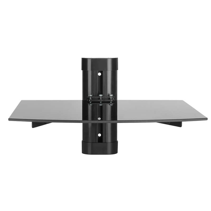 Space TV Smoked Glass Single Shelf Bracket for DVD AV & DSTV Components