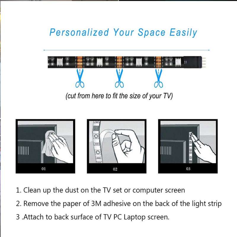 USB LED Bias TV Strip Light 1m (USBLED1M)