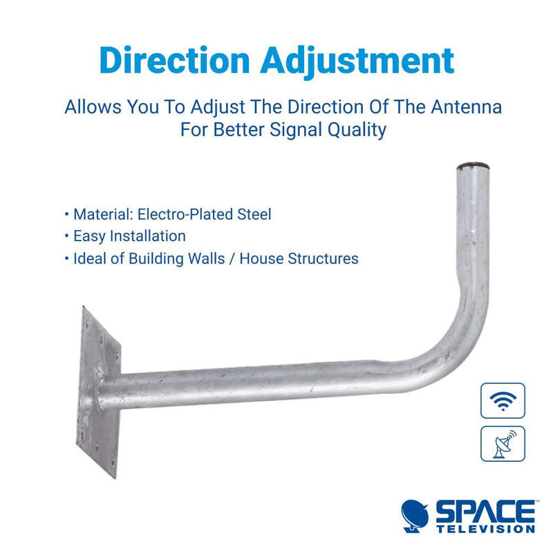 Space TV Satellite Dish Wall-Mounting Bracket 400x200x38mm, DStv Approved
