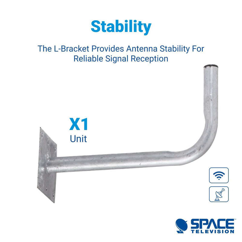 Space TV Satellite Dish Wall-Mounting Bracket 400x200x38mm, DStv Approved