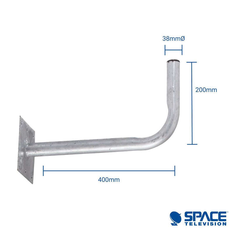 Space TV Satellite Dish Wall-Mounting Bracket 400x200x38mm, DStv Approved