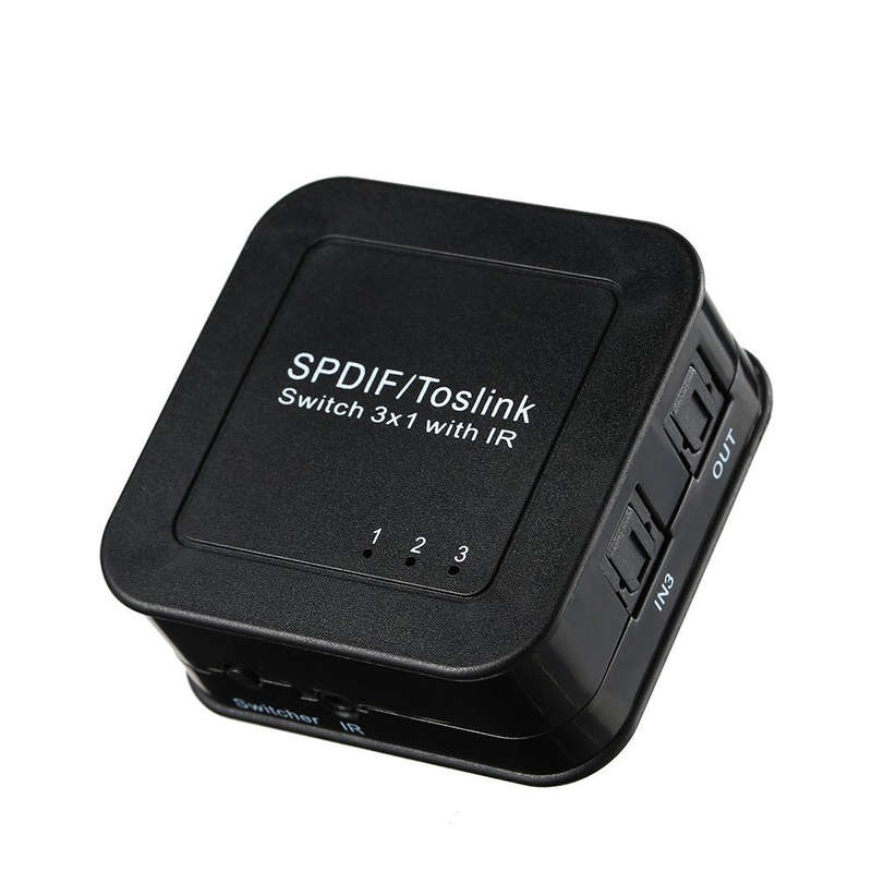 Space TV Digital Optical Toslink Audio 3×1 Switcher With Remote