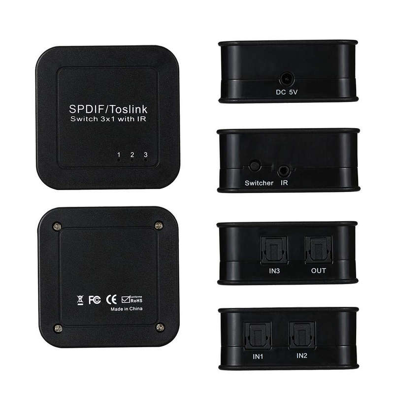 Space TV Digital Optical Toslink Audio 3×1 Switcher With Remote