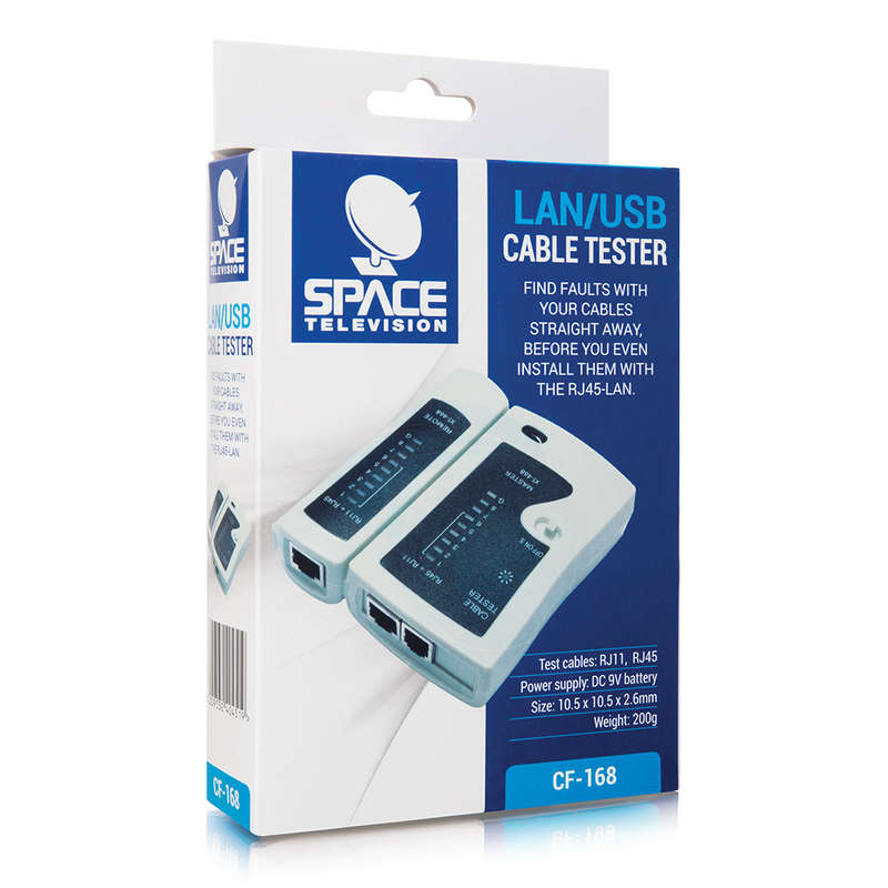 Space TV Lan/USB Cable Tester for RJ45 and RJ11