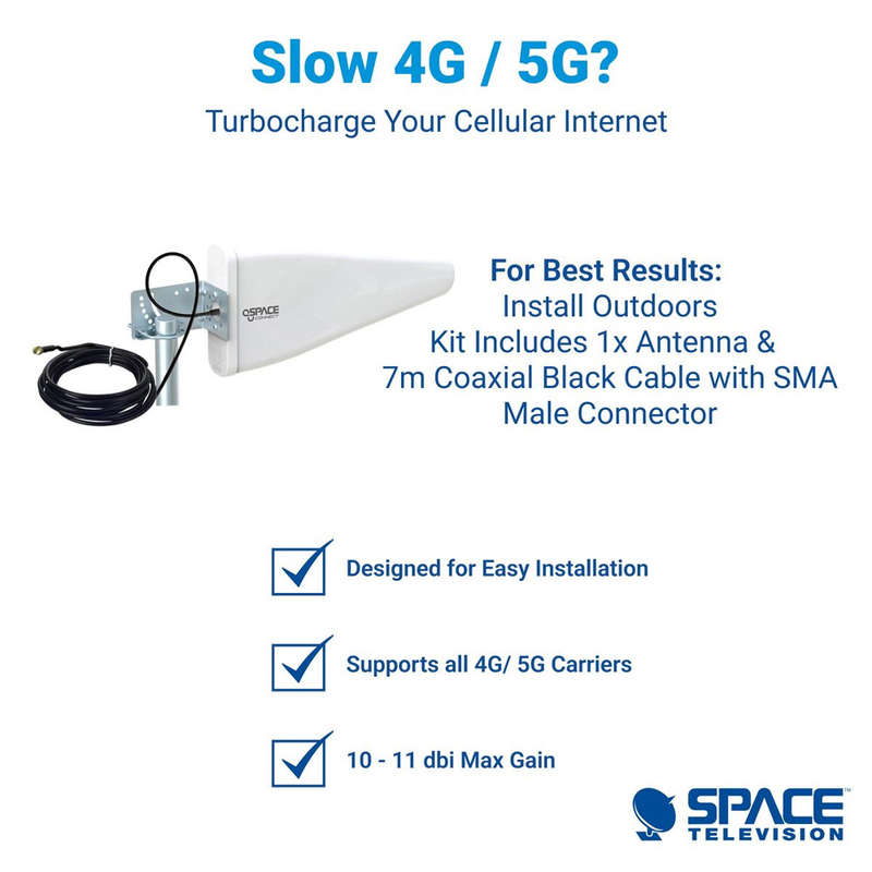 Space TV Connect 5G Ready Directional Antenna 11dB GSM/WiFi/3G/4G/LTE/5G