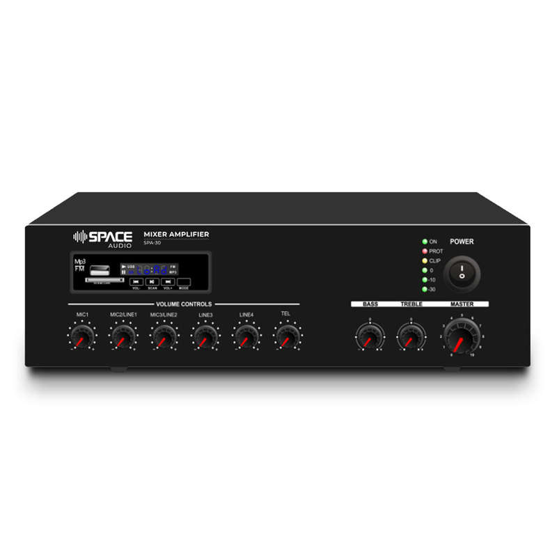 SpaceAudio Mixer Amplifier with MP3/FM/BT - 30W (SPA-30)