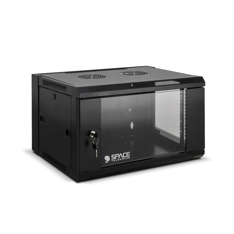 Space TV Wall-Mounted 4U Lockable Network Cabinet for Multimedia , Server