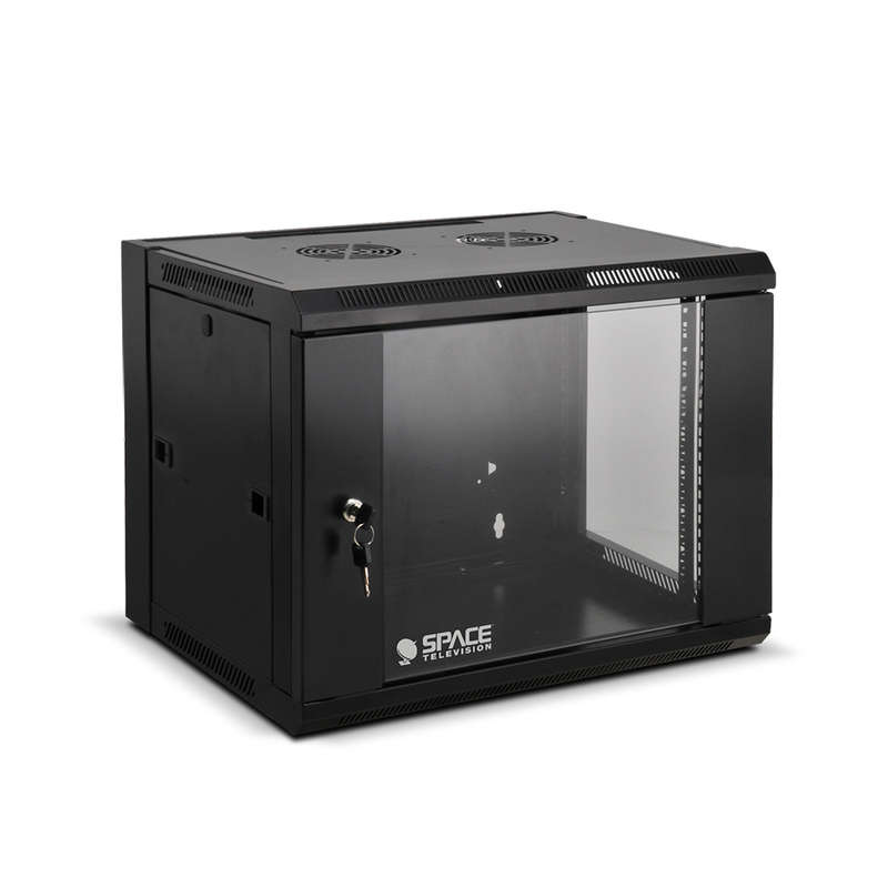 Space TV Wall-Mounted 6U Lockable Network Cabinet for Multimedia , Server
