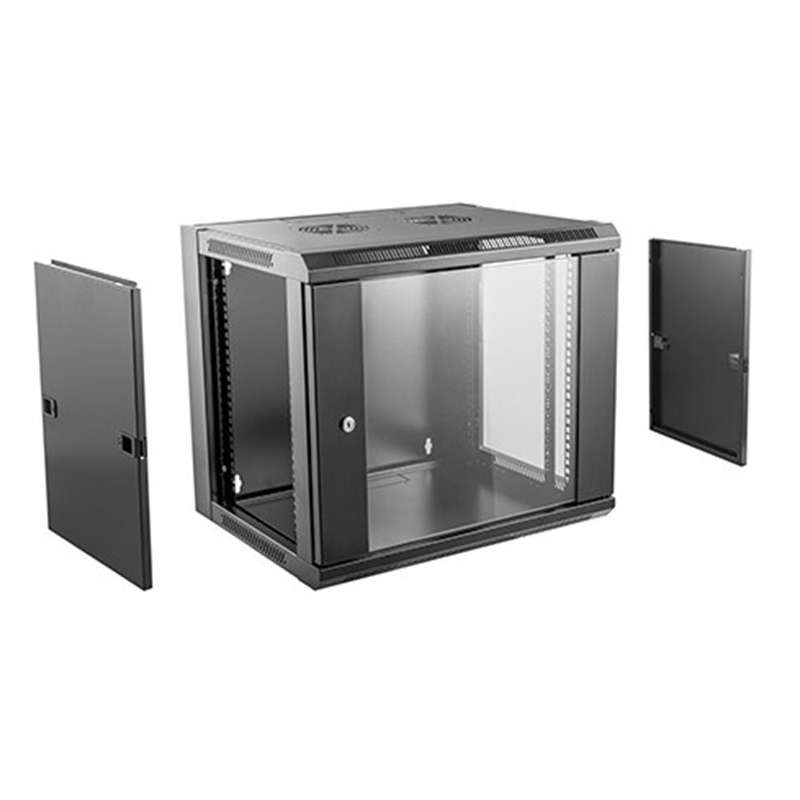 Space TV Wall-Mounted 9U Lockable Network Cabinet for Multimedia , Server