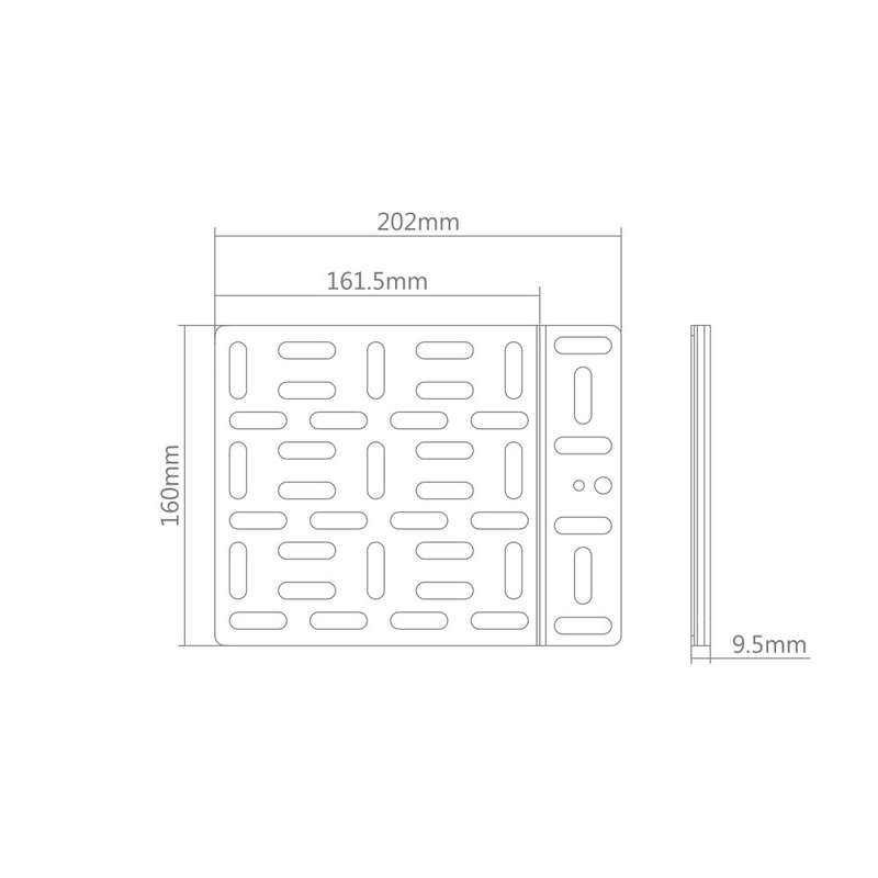 Space TV Hidden Mounting Bracket for Media Devices 16x16cm