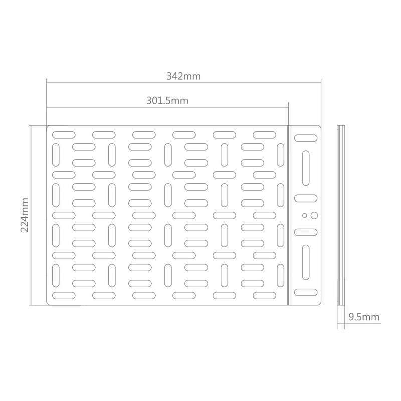 Space TV Hidden Mounting Bracket for Media Devices 22x30cm