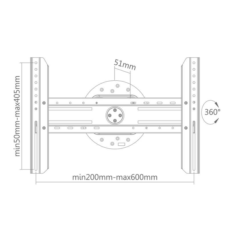 Space TV 360  Rotating Wall Mount TV Bracket 37" to 70" TV's & Monitors