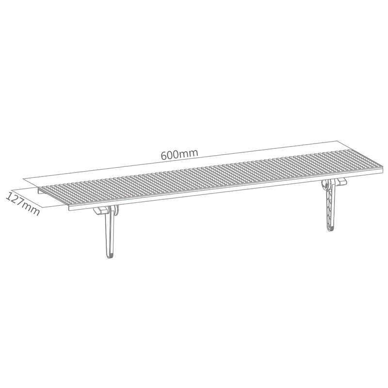 Space TV Set-Top Box Speaker Media Player Shelf Bracket Mount - 600mm