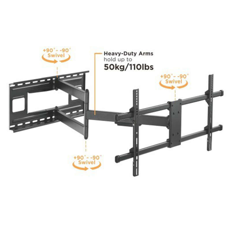Space TV Extra Long Arm Full Motion Wall Mount TV Bracket 43" to 80" TV's