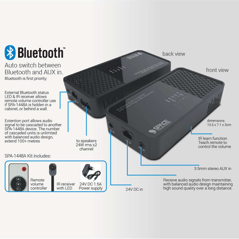 Space TV BlueTooth Audio Amplifier extend Google Assistant and Amazon Alexa