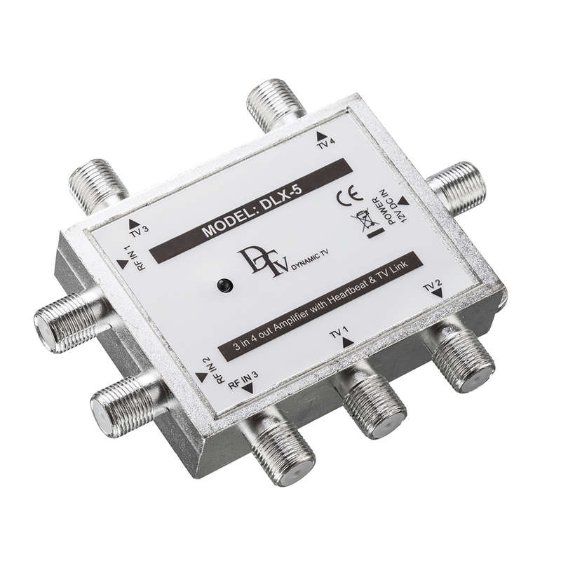 Space TV All-in-one Heartbeat and SLX Splitter / Amplifier 3in-4out
