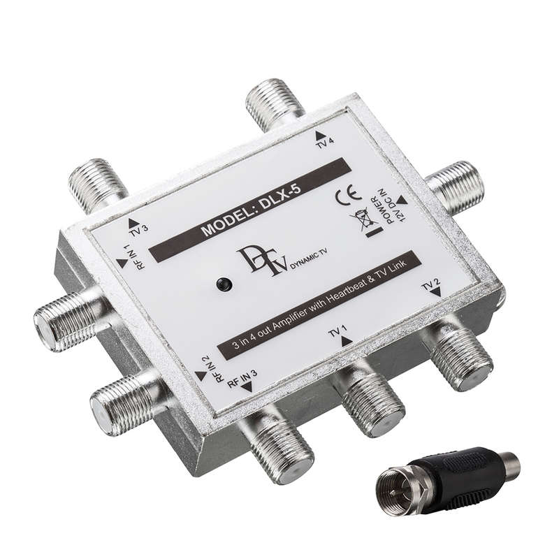 Space TV All-in-one Heartbeat and SLX Splitter / Amplifier 3in-4out