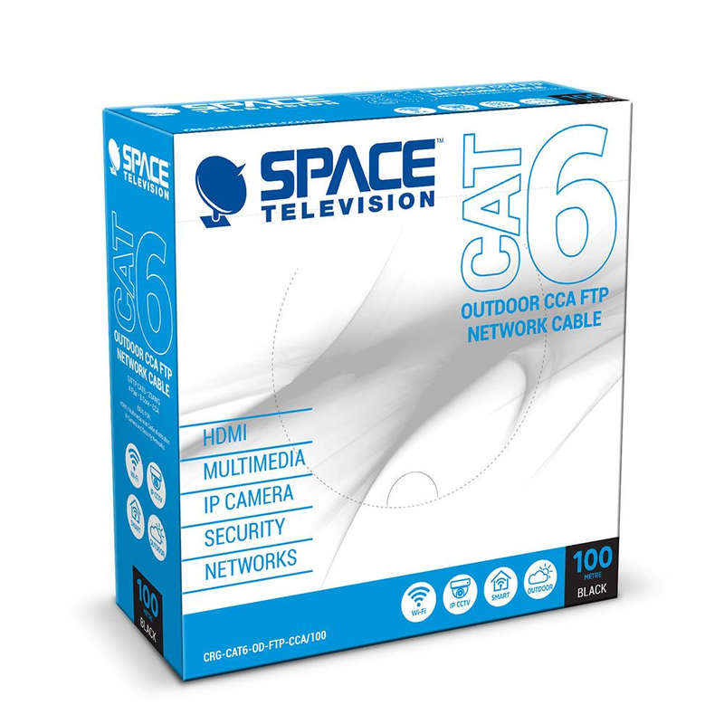 Space TV CAT6 Network LAN Cable - Outdoor Shielded CCA S/FTP - 100m