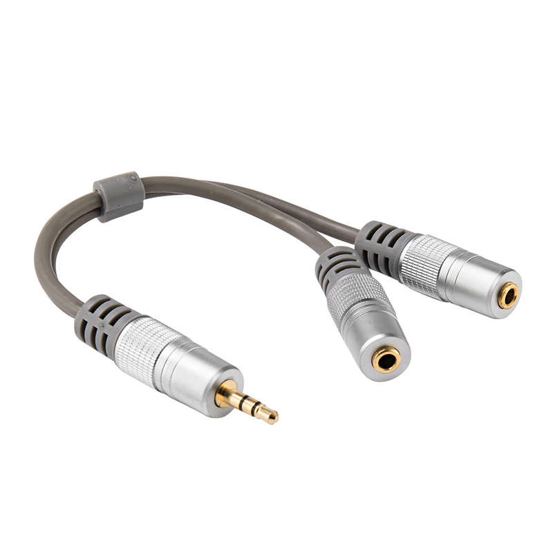 STEREO MALE TO 2 STEREO FEMALE CONNECTOR LEAD