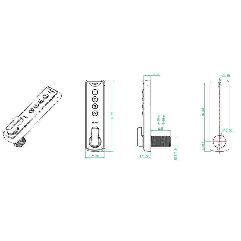 Drawer / Cabinet Lock - Keypad type - Security