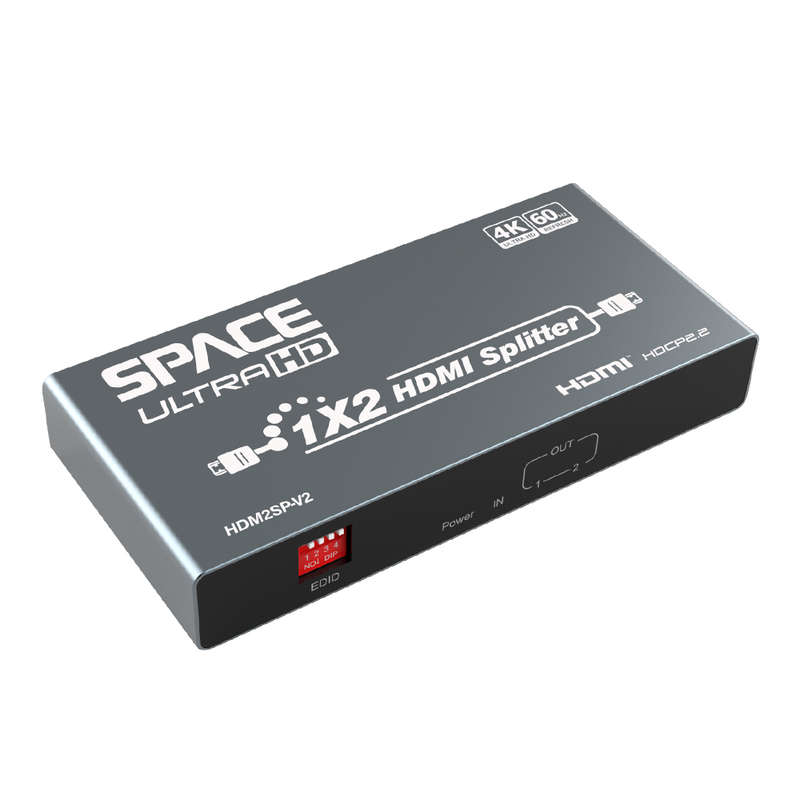 Space TV UltraHD 2 Way HDMI Splitter 4K HDMI