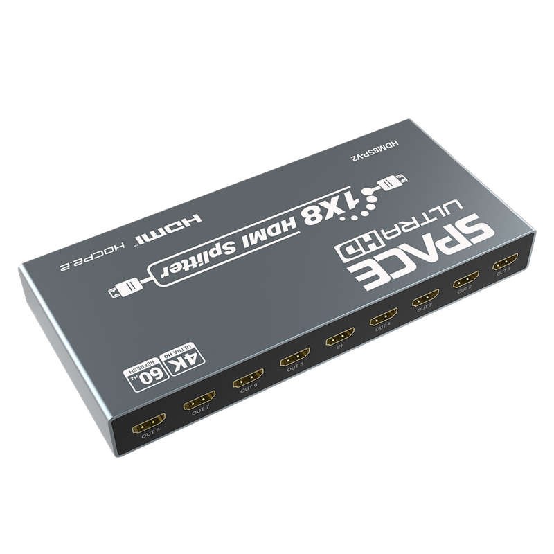 Space TV UltraHD 8 Way HDMI Splitter 4K HDMI