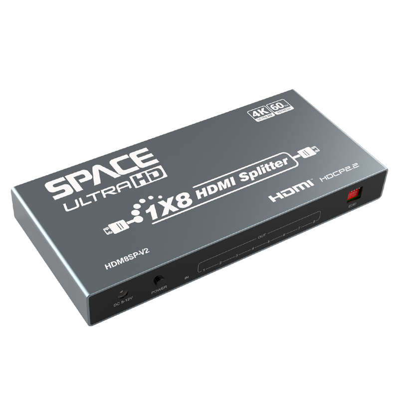 Space TV UltraHD 8 Way HDMI Splitter 4K HDMI