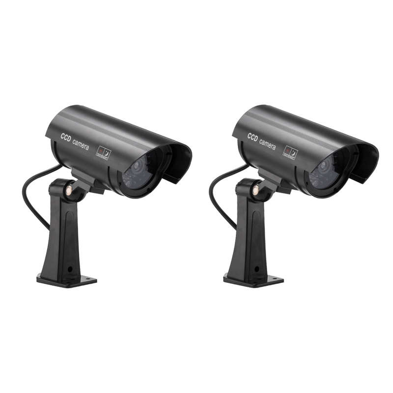 Space TV Realistic Dummy Bullet Security Camera with LED Light- 2 Pack