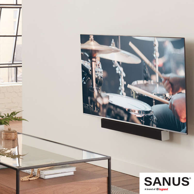 SANUS Height Adjustable Soundbar Mount Bracket for 32 -90 TV's
