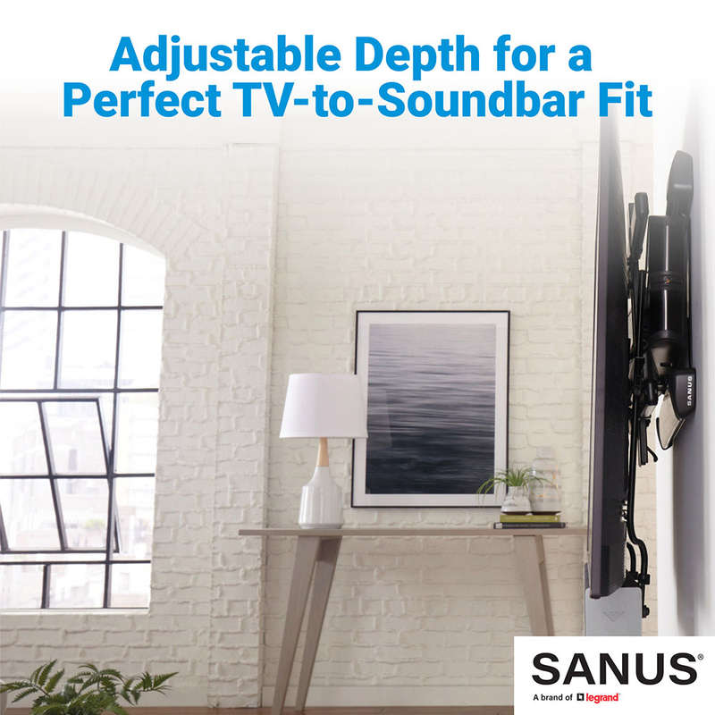 SANUS Height Adjustable Soundbar Mount Bracket for 32 -90 TV's