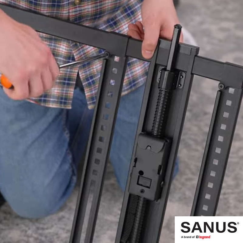 SANUS Full-Motion 4D + Shift TV Wall Mount Bracket for 42 -90 TVs