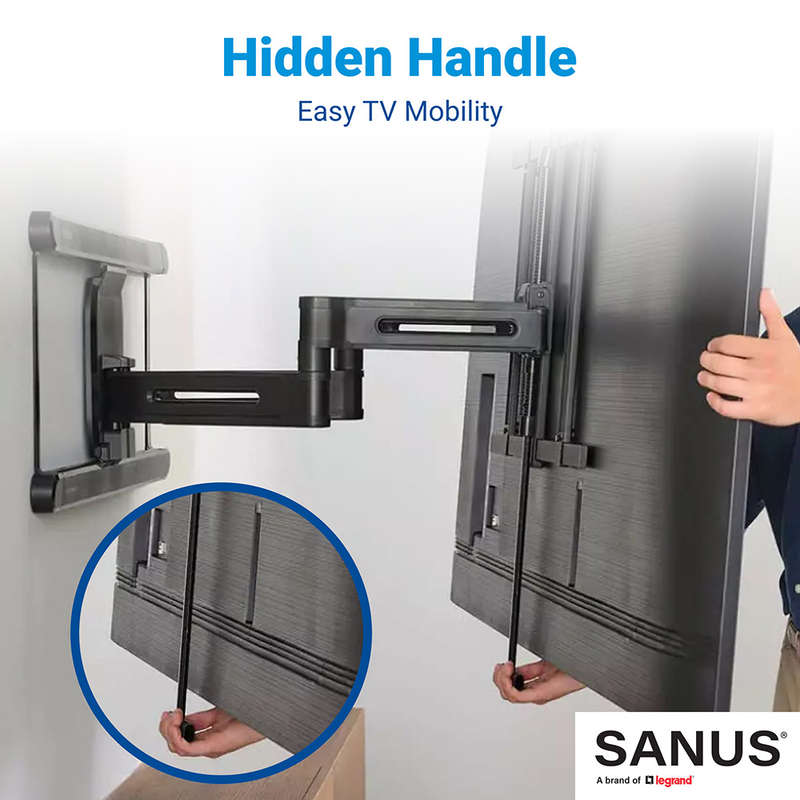 SANUS Full-Motion 4D + Shift TV Wall Mount Bracket for 42 -90 TVs