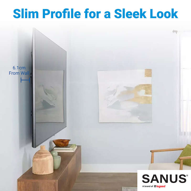 SANUS Full-Motion 4D + Shift TV Wall Mount Bracket for 42 -90 TVs