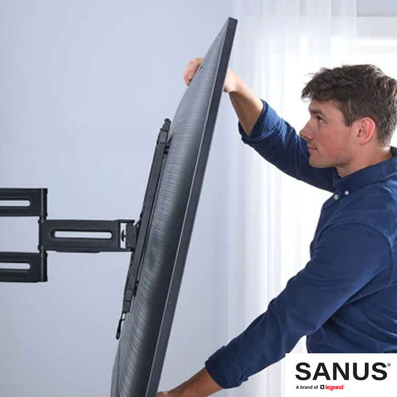 SANUS Advanced Full-Motion 4D + Shift TV Wall Mount Bracket for 32-65 TVs
