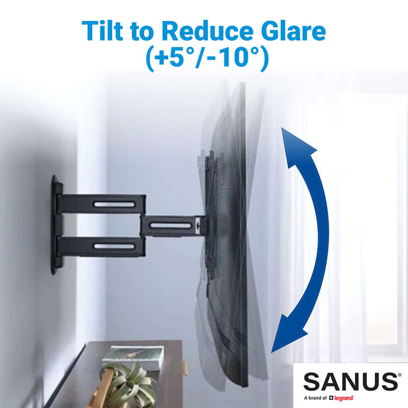 SANUS Advanced Full-Motion 4D + Shift TV Wall Mount Bracket for 32-65 TVs