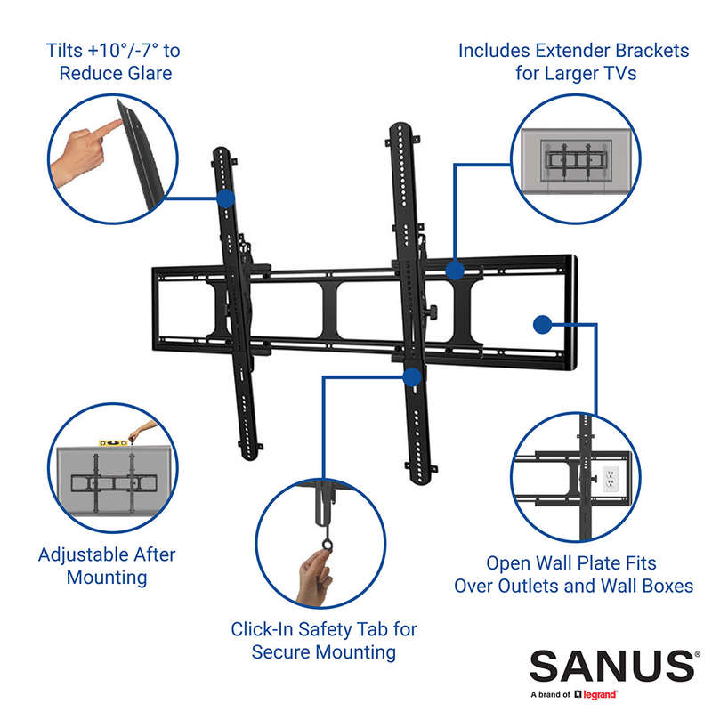 SANUS Tiltable TV Wall Mount Bracket for 65 -140 TV's