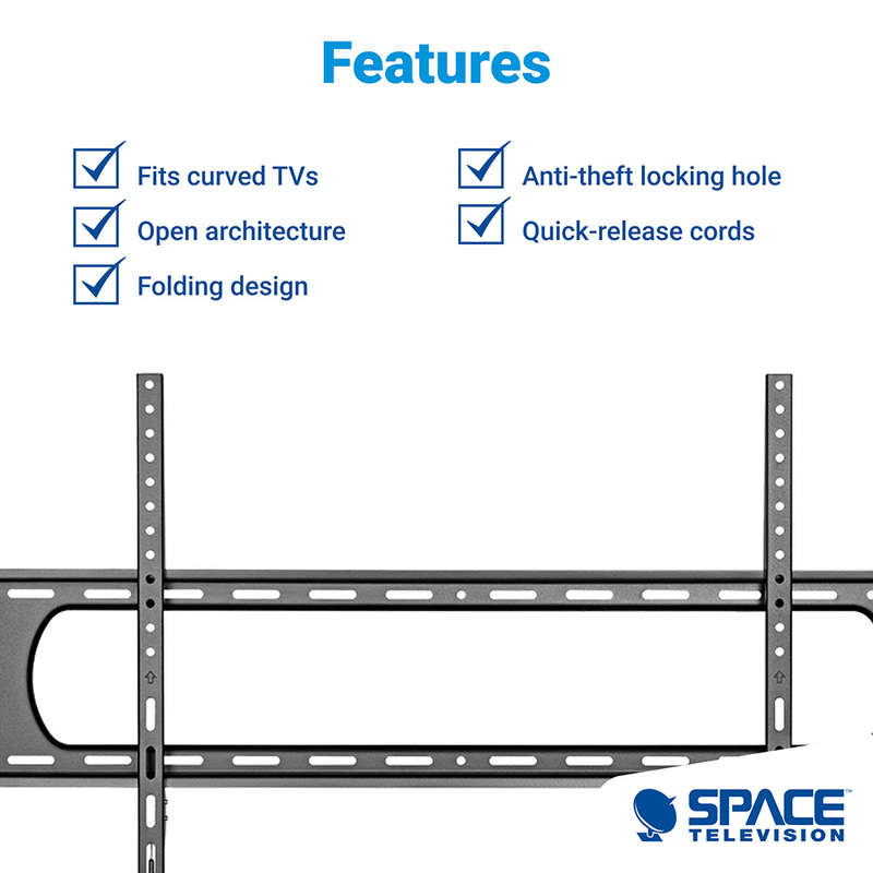 Space TV Heavy Duty Fixed TV Wall Mount Bracket for 60" to 120" TVs