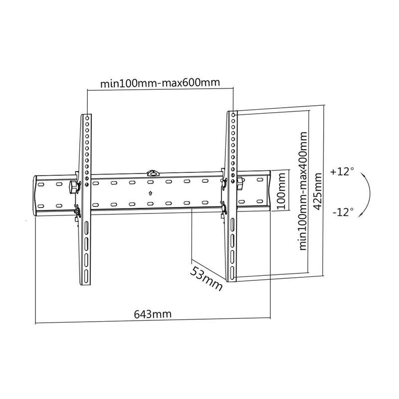 Space TV Tilting Wall Mount TV Bracket for 23"-42" LED & LCD TV's & Monitors