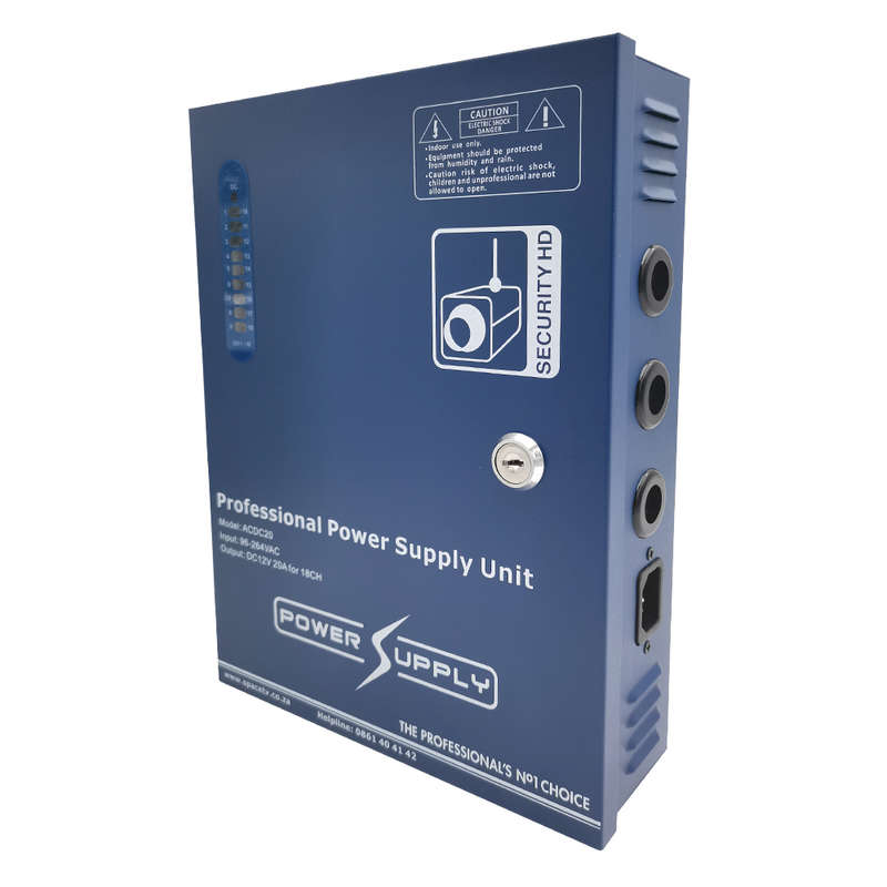 Space TV 16 Way Security Power Supply Unit 12V 16A LOA Approved