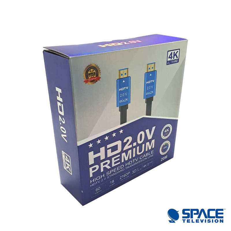 Space TV 20M 4K High Speed Premium HDMI Cable with Ethernet ver2.0 60Hz