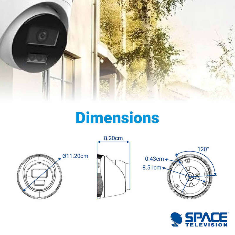 HiLook 6MP Smart Hybrid Light Dome Camera