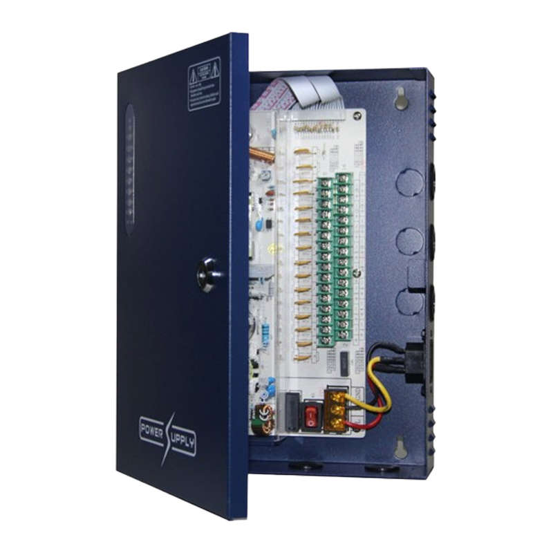 Space TV 9 Way Regulated Box Type CCTV Power Supply, 12V 10A, LOA approved