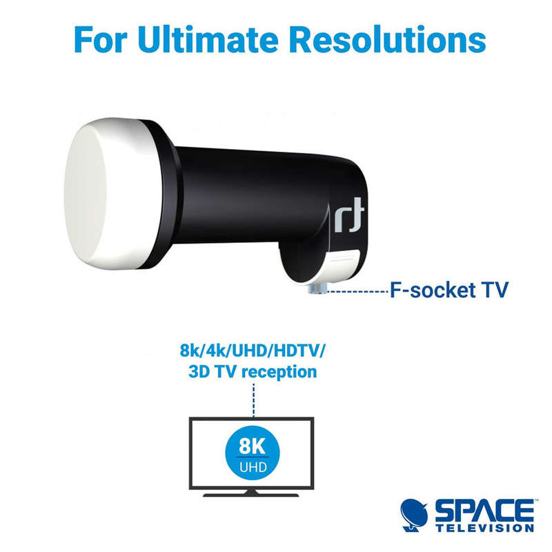 Ultra Single LNBF - Black - for Satellite TV DStv OVHD