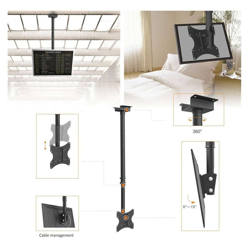 Space TV Tilting & Rotating Ceiling Mount TV Bracket - 23"-42"
