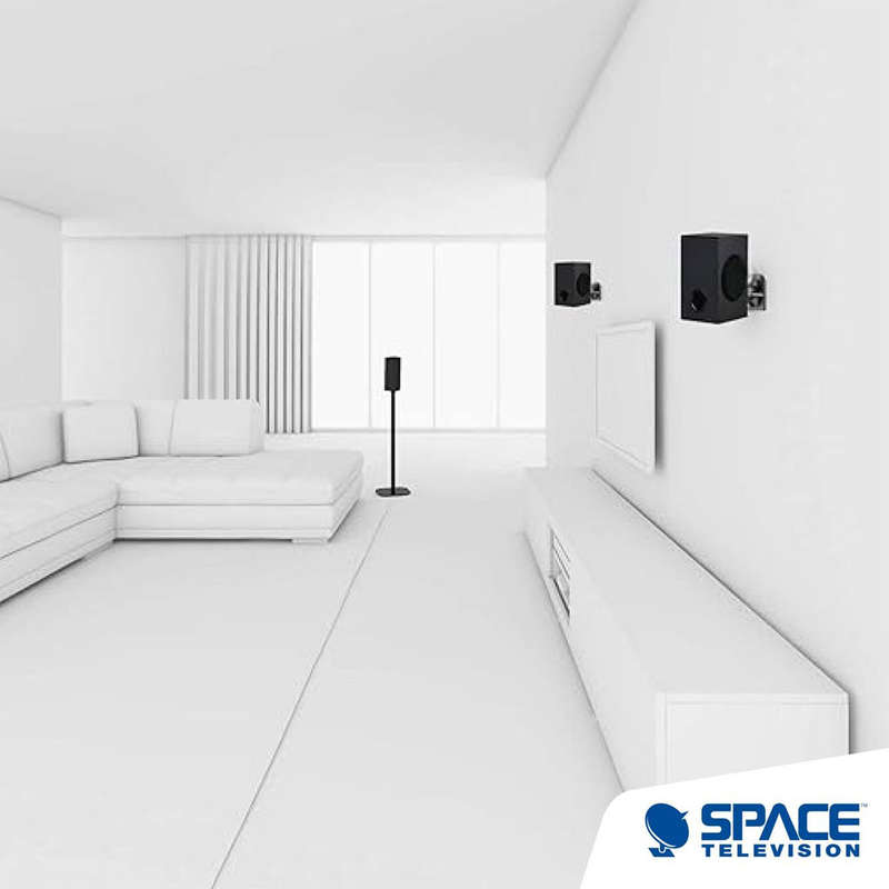 Space TV Fixed Swivel & Tilt Speaker Brackets, Wall Mount - Set of 2