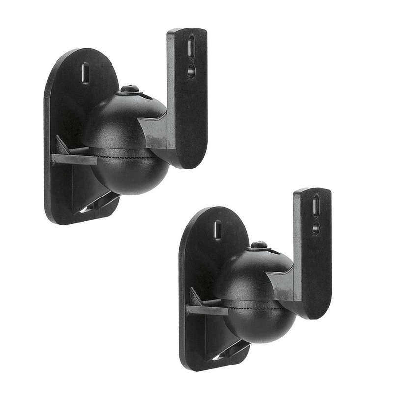 Space TV Fixed Swivel & Tilt Speaker Brackets, Wall Mount - Set of 2