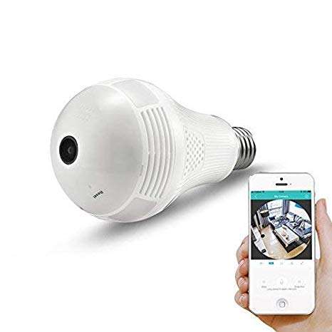 WiFi Panorama IP Bulb Camera with 360 FishEye Lens - Pavan Computers-Garden  City kampala uganda