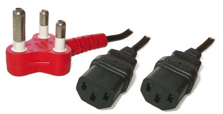 0W7660 Dell 0W7660 Dual power cable for Desktop 1.8M with Red Plug